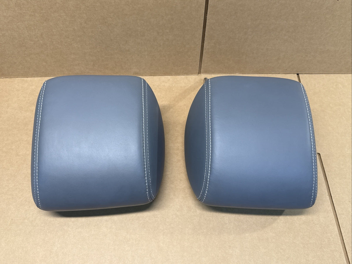 2011 2014 Ford F150 Front Driver Passenger Head Rest Headrest Leather Pair gray6