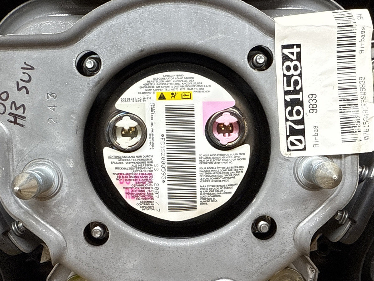 2008 2010 Hummer H3 Front Left Driver Side Steering Wheel Air Bag Airbag7