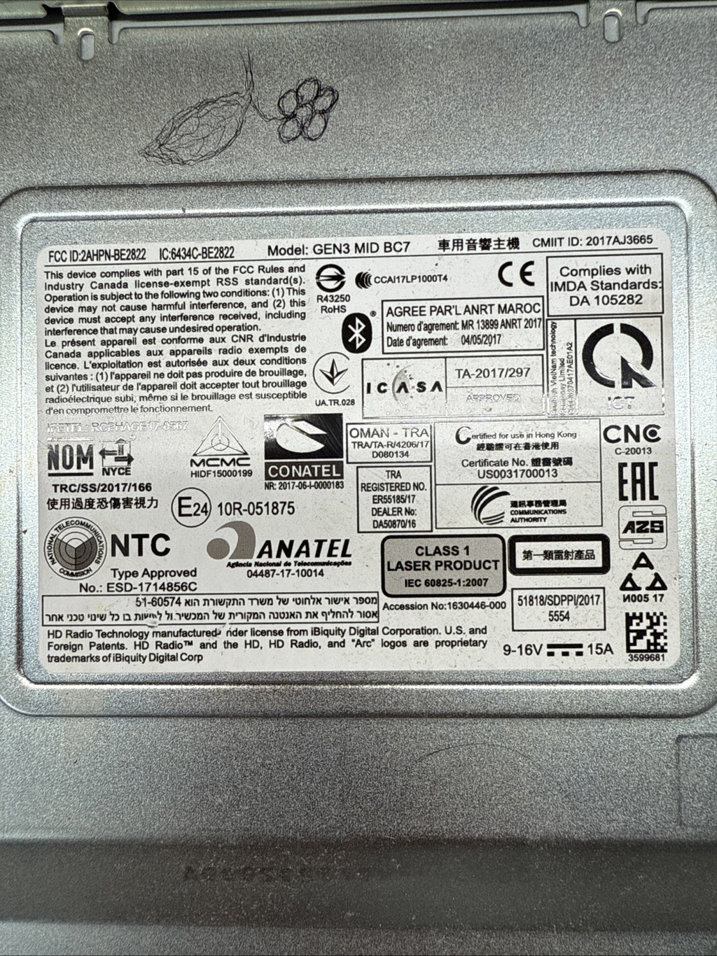 2019 Subaru Legacy Outback Starlink Multimedia Radio Receiver Carplay *PARTS*4