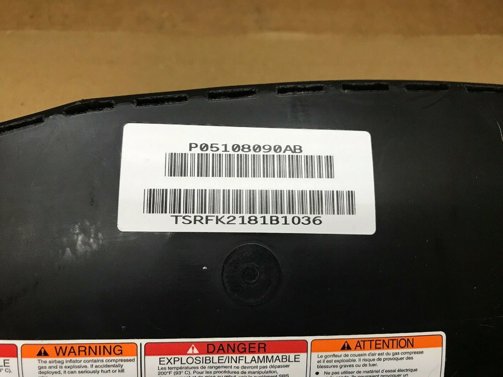 11 18 GRAND CARAVAN TOWN COUNTRY RH PASSENGER SIDE SEAT AIRBAG OEM P05108090AB1