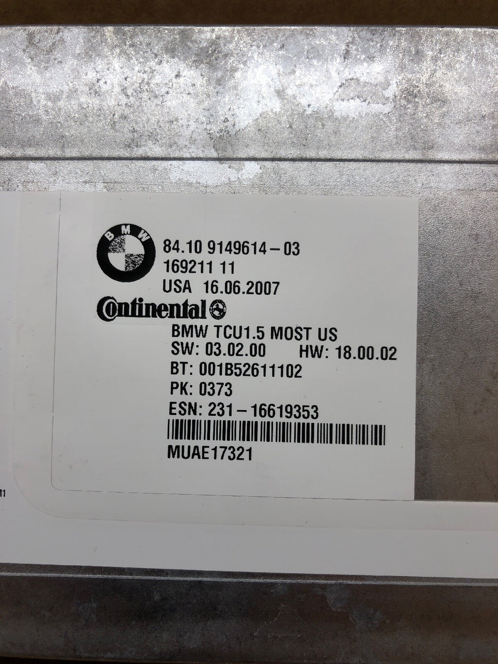 Telematics Control Unit TCU Bluetooth Module BMW  E65 750I 750LI 760LI OEM A111