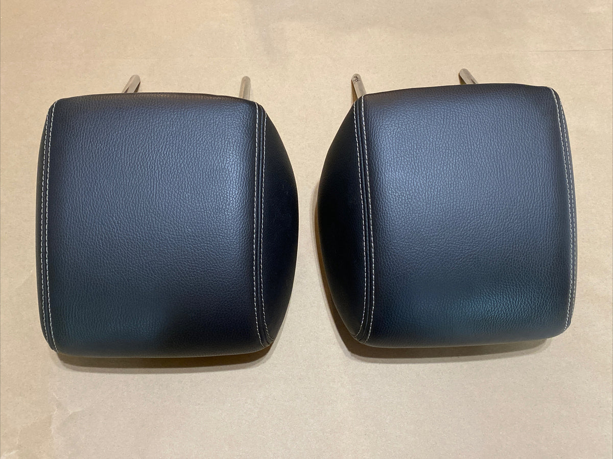 2011 2014 Ford F150 Front Driver Passenger Head Rest Headrest Black Leather Pair7