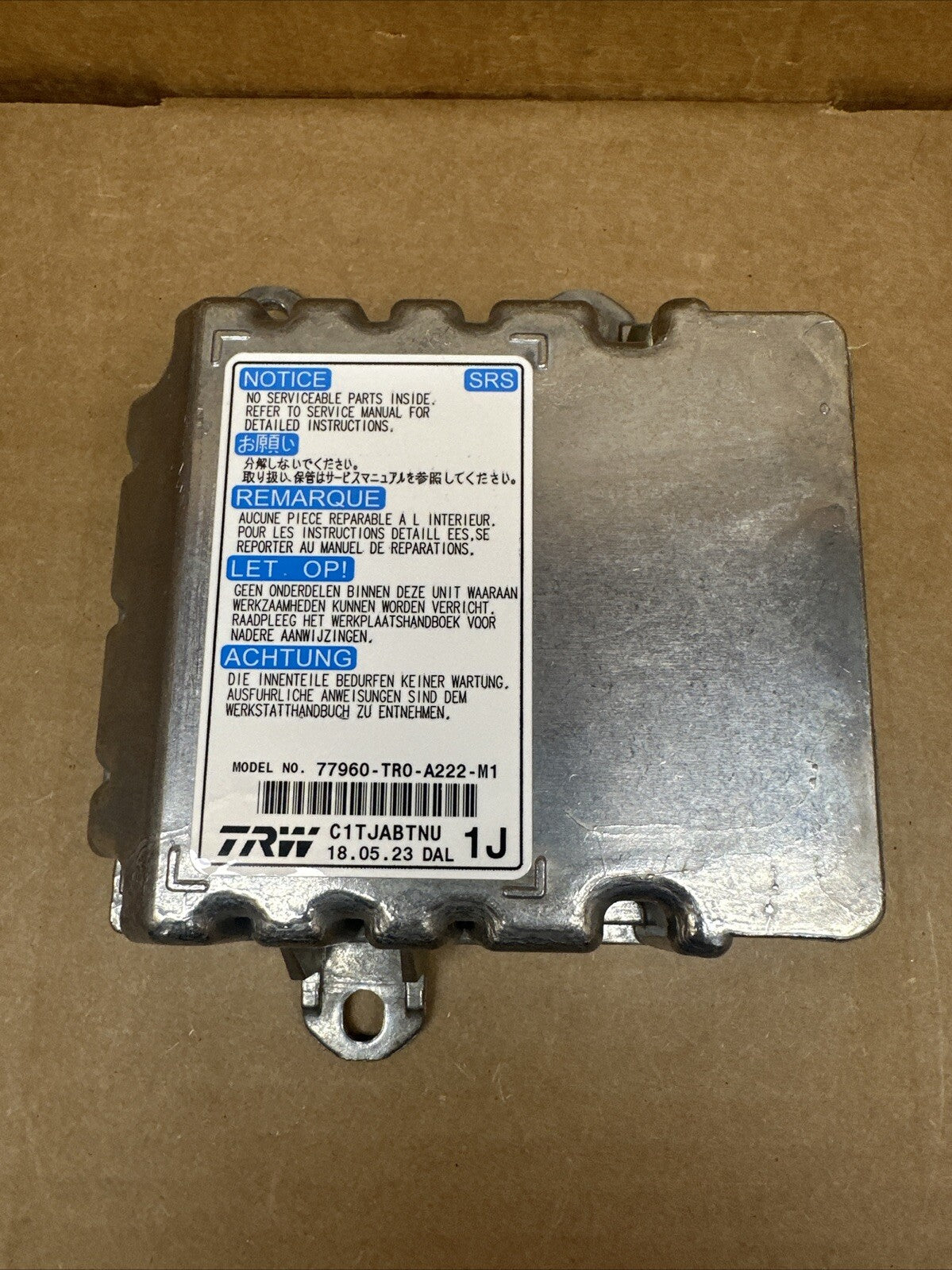 2014 2015 Honda Civic Air Bag Airbag Computer Control Module 77960 TR0 A222 M10