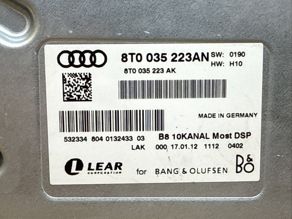 Audi Q5 Amplifier LEAR BANG & OLUFSEN AMP OEM 8T0 035 223AN   8T0 035 223AK1