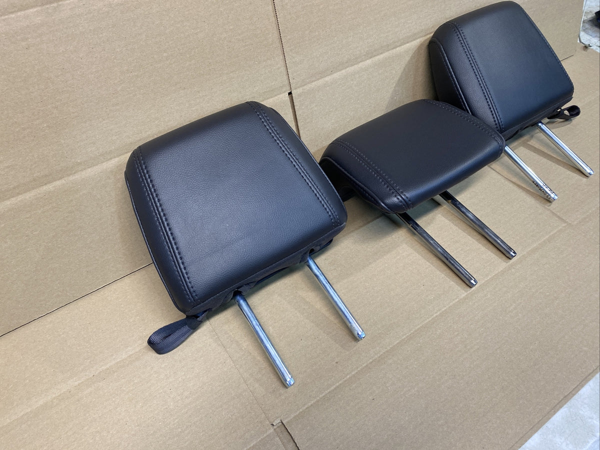 2011 2015 Ford Explorer Back Rear Head Rest Headrest Black Leather Set5