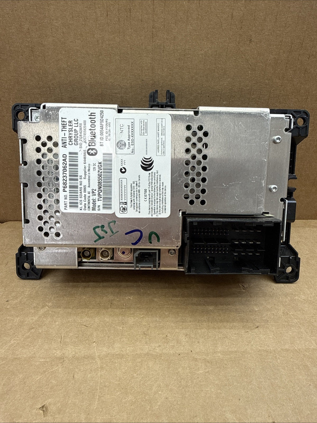 2015-2016 Jeep Grand Cherokee Touchscreen Radio VP2 P68237062AD 68237062AD6