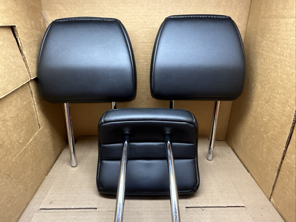 2015 2020 FORD EDGE OEM REAR BACK SEAT HEADRESTS HEAD REST BLACK LEATHER SET 36