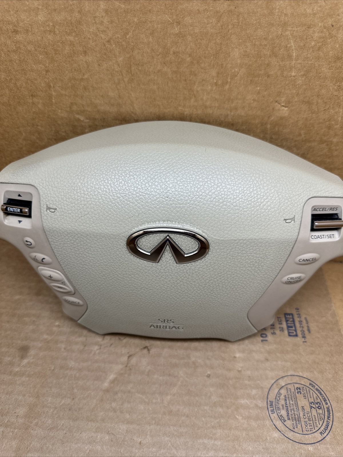 Infiniti M35 M45 Front Left Driver Side Steering Wheel Air Bag Airbag Tan C4