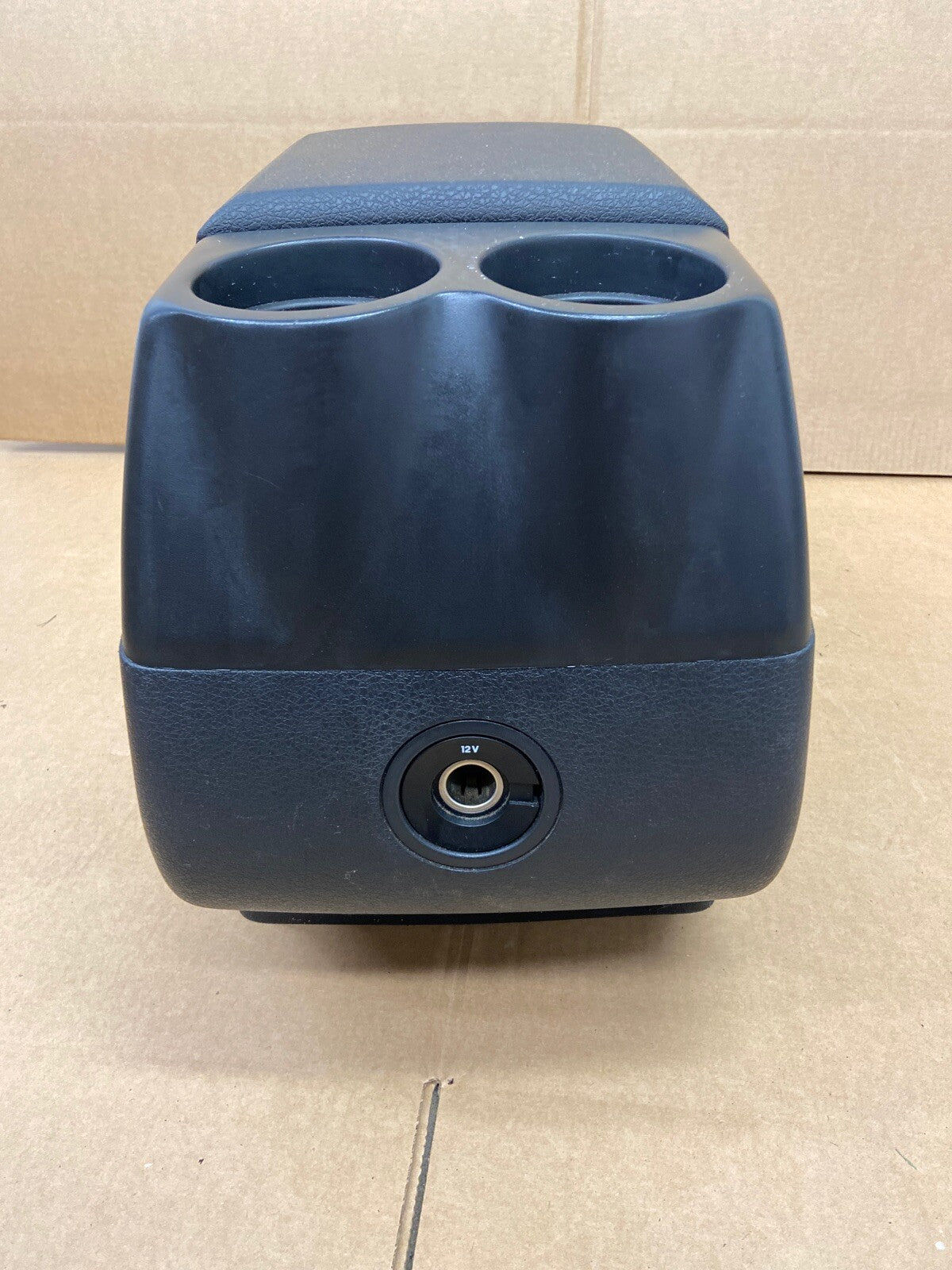 09 14 Ford F150 F 150 Center Console Assembly Lid Cupholder Gray Medium Stone8