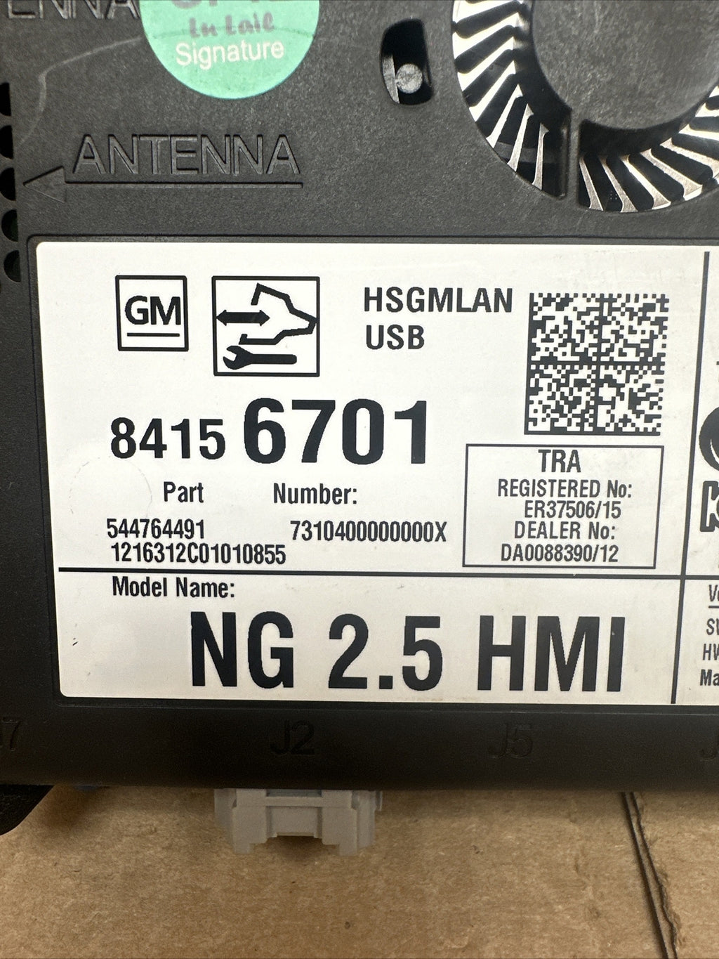 GM HMI Human Machine Interface Control Module 841567011