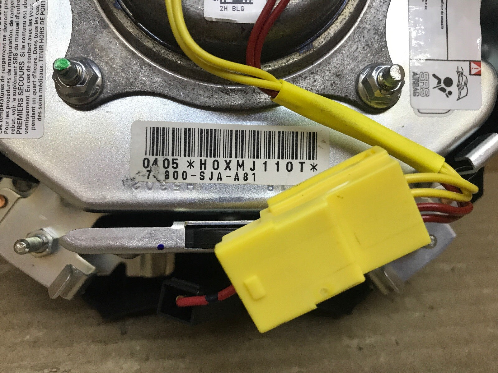 2005 2008 ACURA RL LEFT DRIVER SIDE STEERING WHEEL AIRBAG AIR BAG 77800 SJA A818
