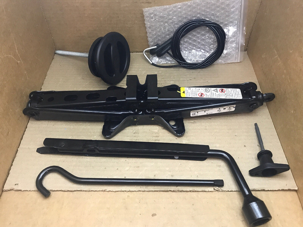 2010 2017 EQUINOX TERRAIN EMERGENCY SCISSOR JACK SPARE TIRE WHEEL TOOLS KIT SET2