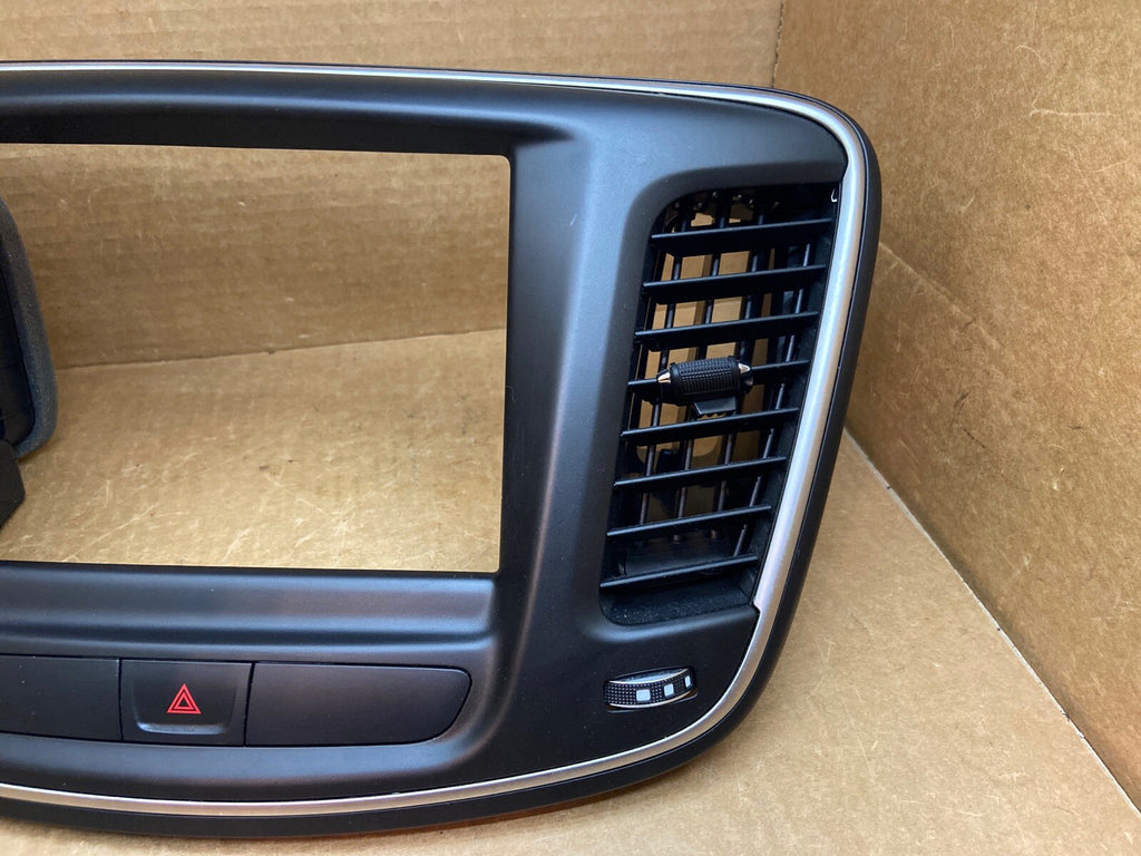 2015 2016 Chrysler 200 Dash Radio Bezel Trim Vent Hazard Surround Black 8.4"4