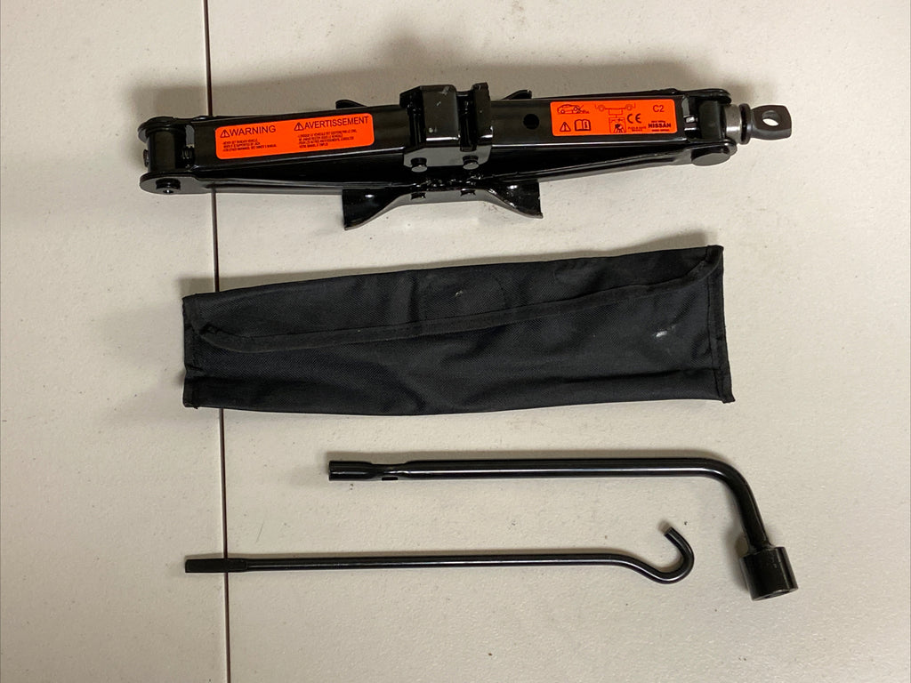 14 19 NISSAN VERSA NOTE SPARE TIRE SCISSOR JACK TOOLS SET KIT LUG WRENCH2