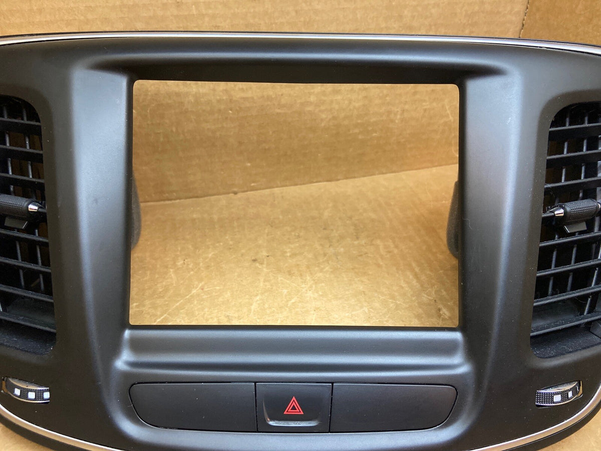 2015 2016 Chrysler 200 Dash Radio Bezel Trim Vent Hazard Surround Black 8.4"6