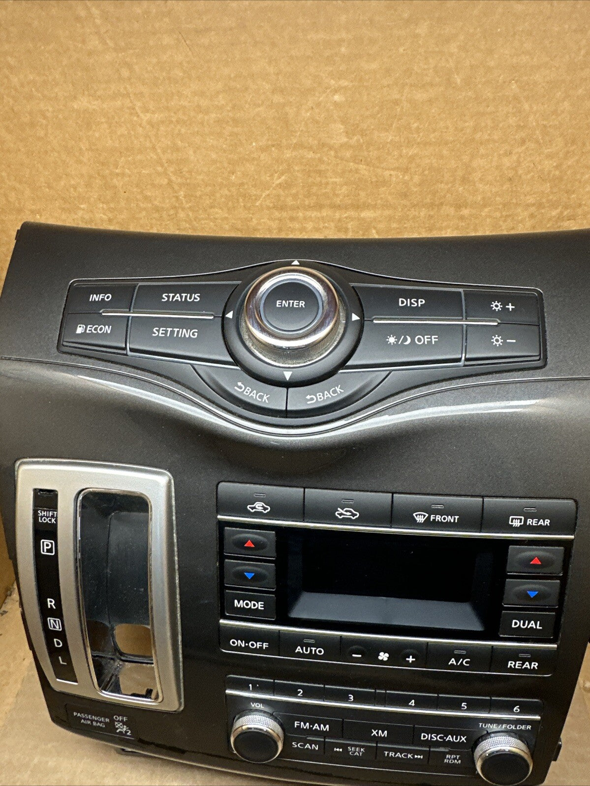 2011 2017 NISSAN QUEST RADIO STEREO AC HEATER CLIMATE CONTROL SHIFTER BEZEL OEM2