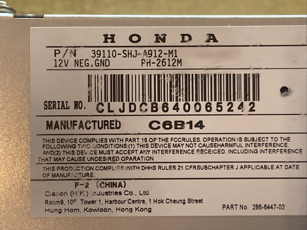 05 10 Honda Odyssey Navigation Nav GPS Radio Display Screen 39810 SHJ A010 OEM9