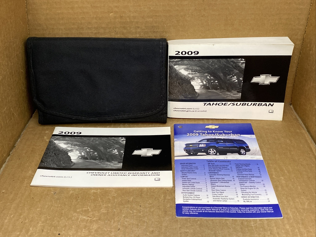 2009 09 Chevy Tahoe Suburban Owner's Owners Owner Manual Book Guide Set Case OEM0