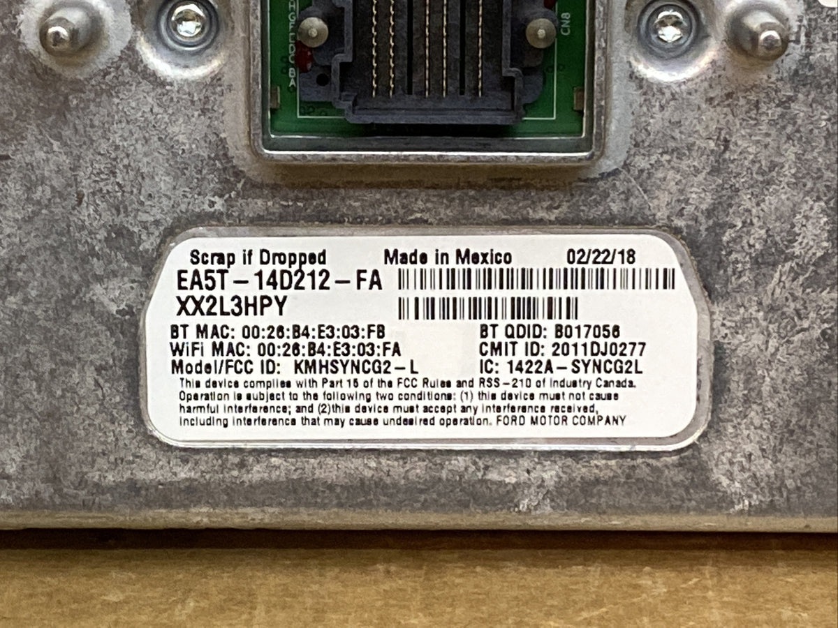 2015 2018 Ford Sync APIM Module Radio EA5T 14D212 FA3
