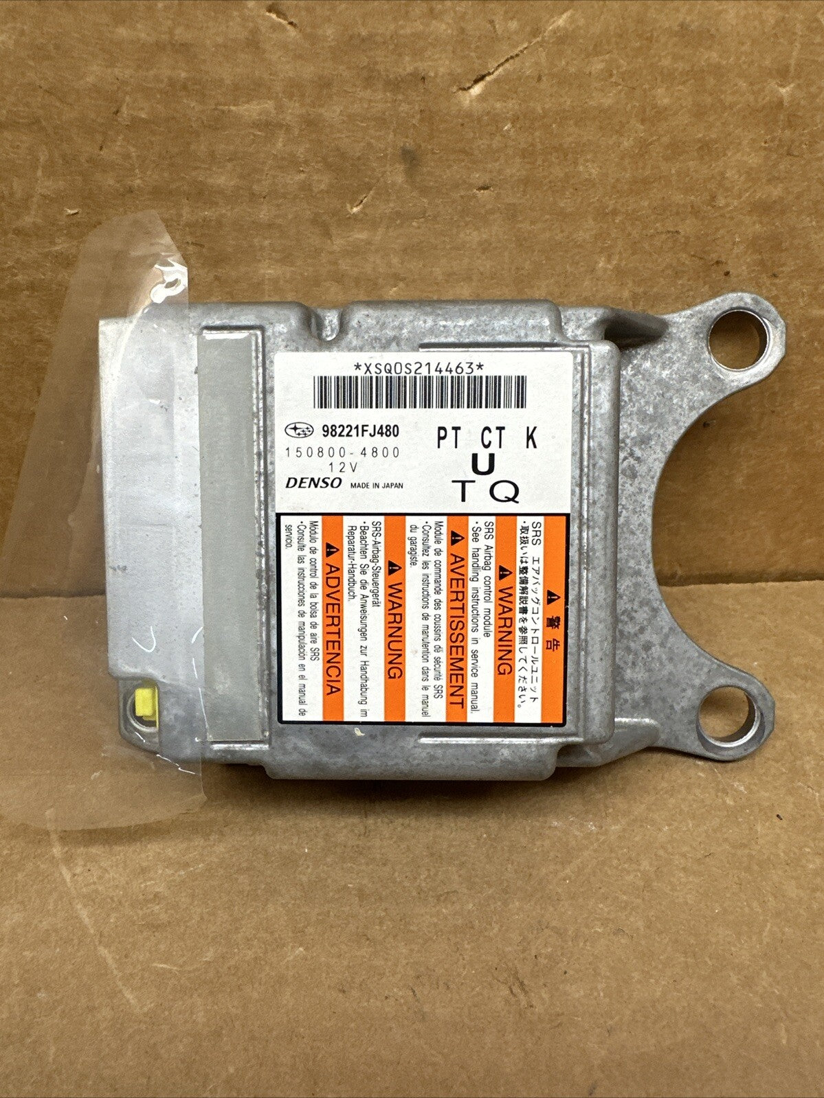 2016 Subaru Impreza SRS Air Bag Airbag Control Module 98221FJ4800
