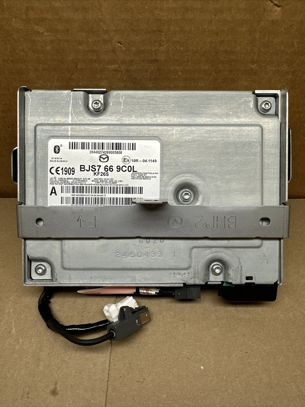 2014 2016 Mazda 3 Bluetooth Radio Receiver Module OEM BJS7 66 9C0L5