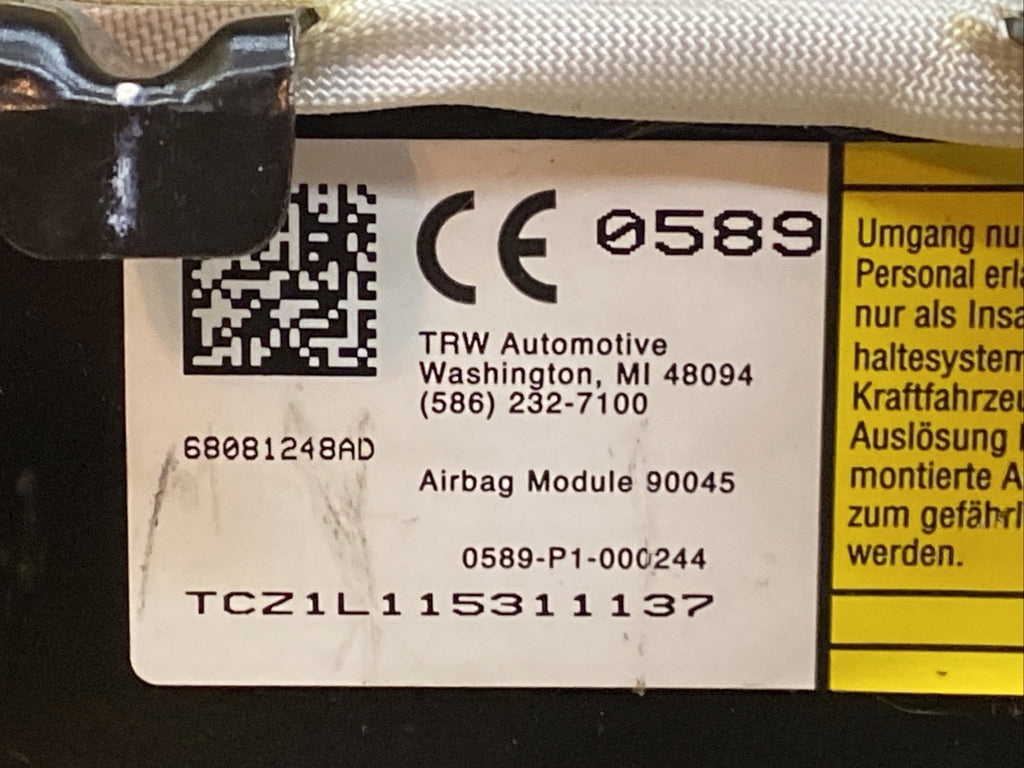 2013 2016 Dodge Dart Front Right Side Passenger Dash Air Bag Airbag 68081248AD4