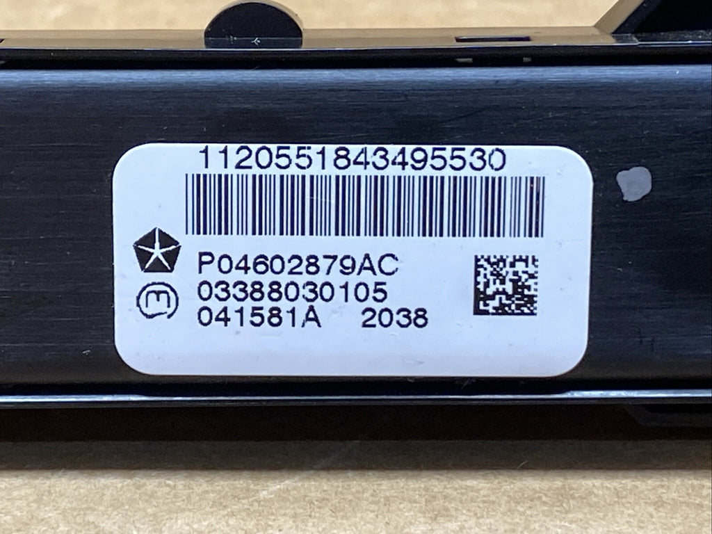 2009 2012 Dodge Ram Dashboard Heated Seat & Steering Wheel Switch 04602879AC8