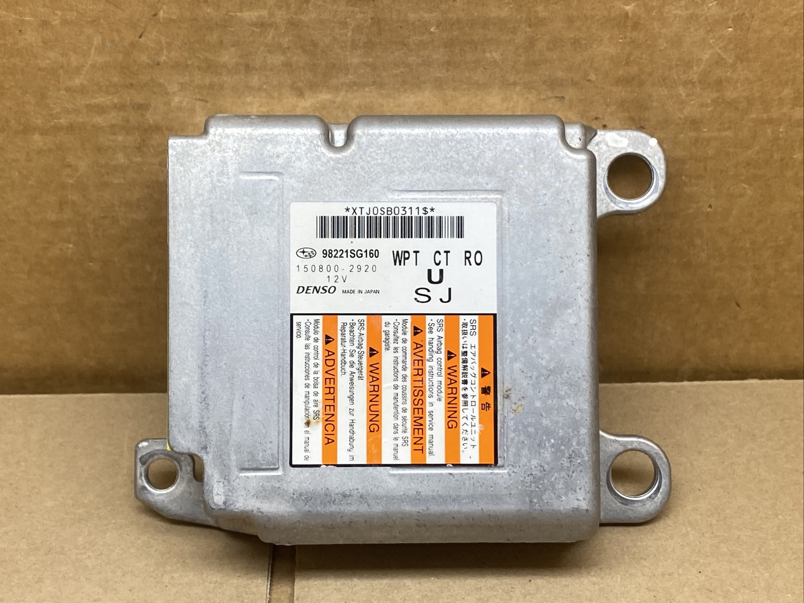 2016 Subaru Forester SRS Air Bag Airbag Control Module 98221SG1600