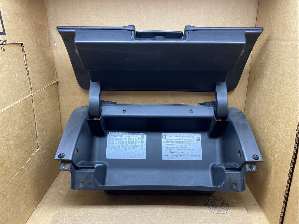 2014 2019 Silverado Sierra Upper Glove Box Glovebox Black Dash Insert Storage2