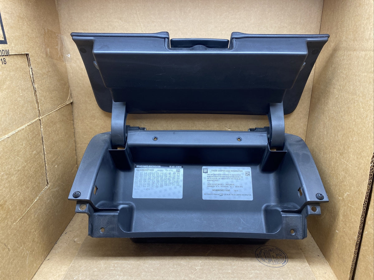 2014 2019 Silverado Sierra Upper Glove Box Glovebox Black Dash Insert Storage2