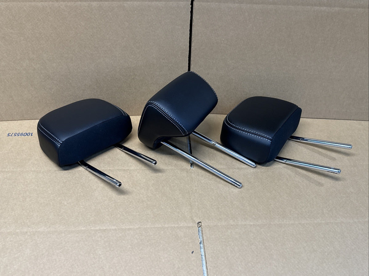 2020 2022 Ford Escape Rear 2nd Row Head Rest Headrest Set 3 Leather OEM Black7