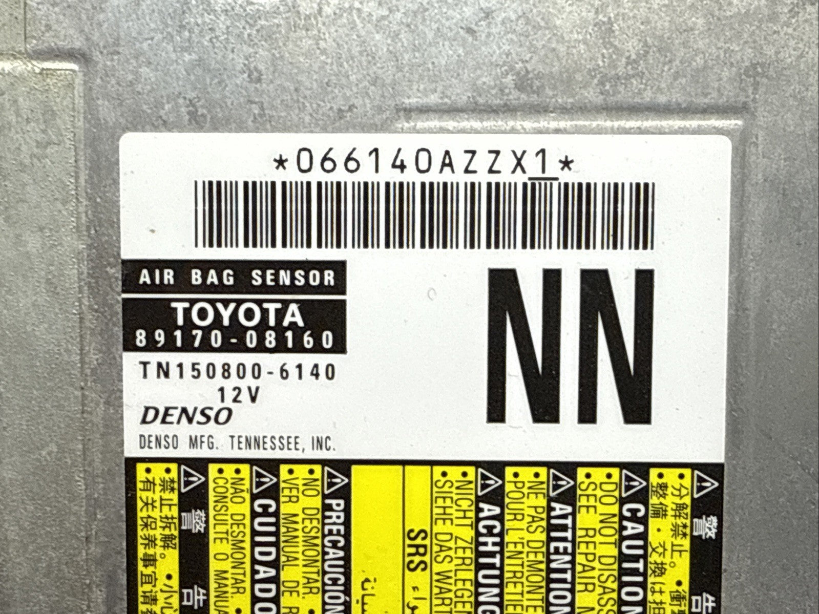 2017 Toyota Sienna Air Bag Airbag Control Module Computer 89170 081601
