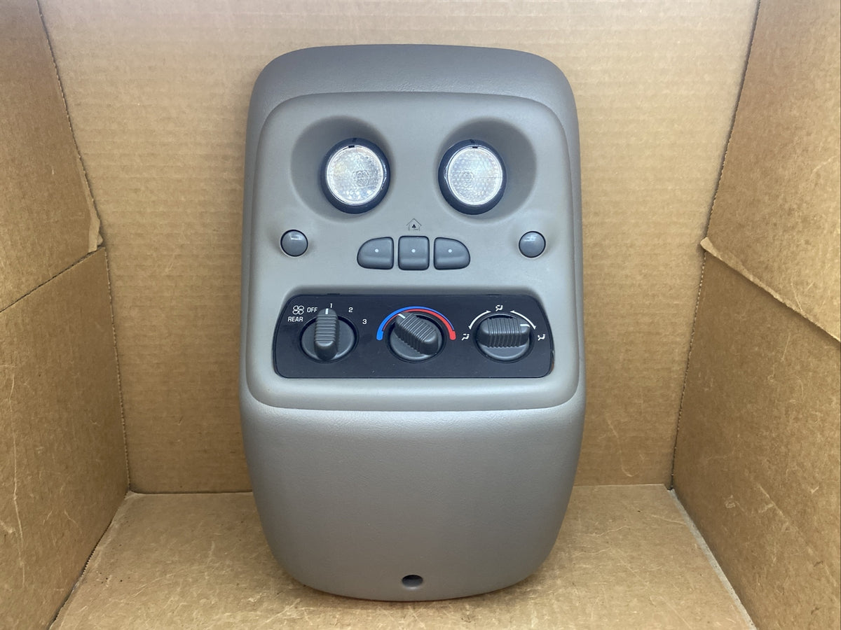 00 02 Silverado Yukon Tahoe Over Head Console Temp Control Pewter 15748171 OEM0