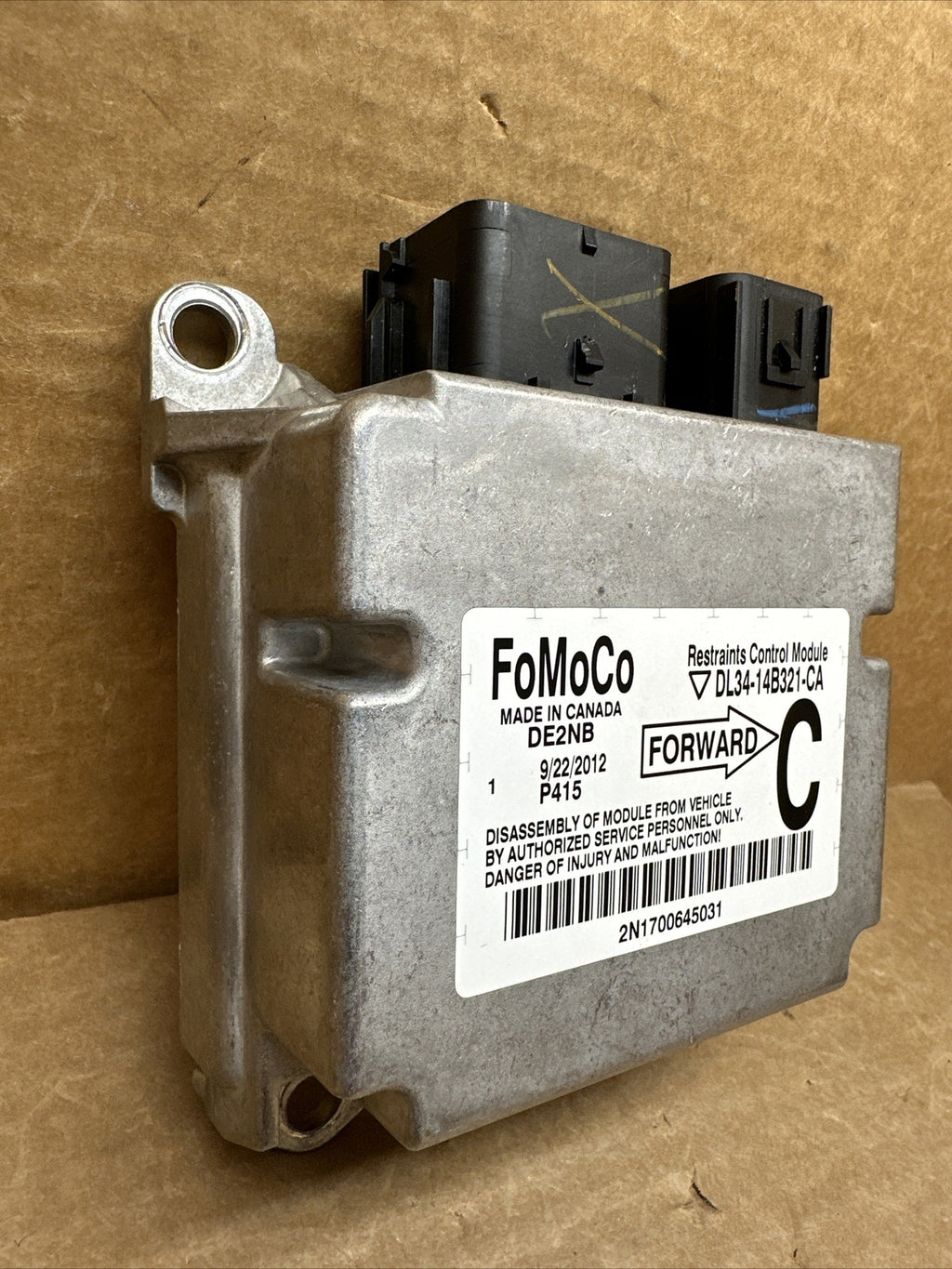 2013 2014 Ford F 150 F150 SRS Airbag Air Bag Control Module DL34 14B321 CA4