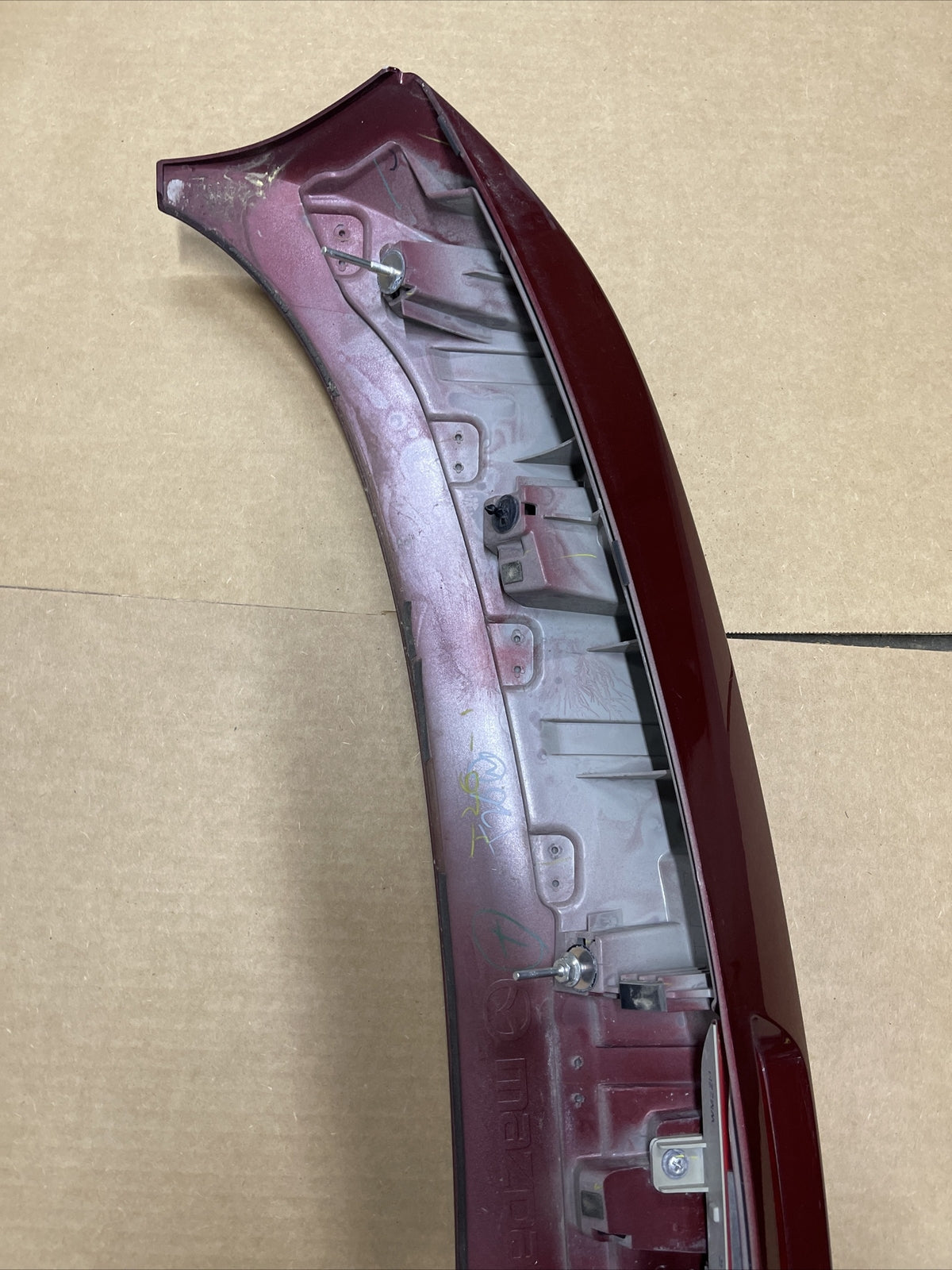 2007 2015 MAZDA CX 9 CX9 REAR LIFT GATE SPOILER 3RD THIRD BRAKE RED PAINT C2V7