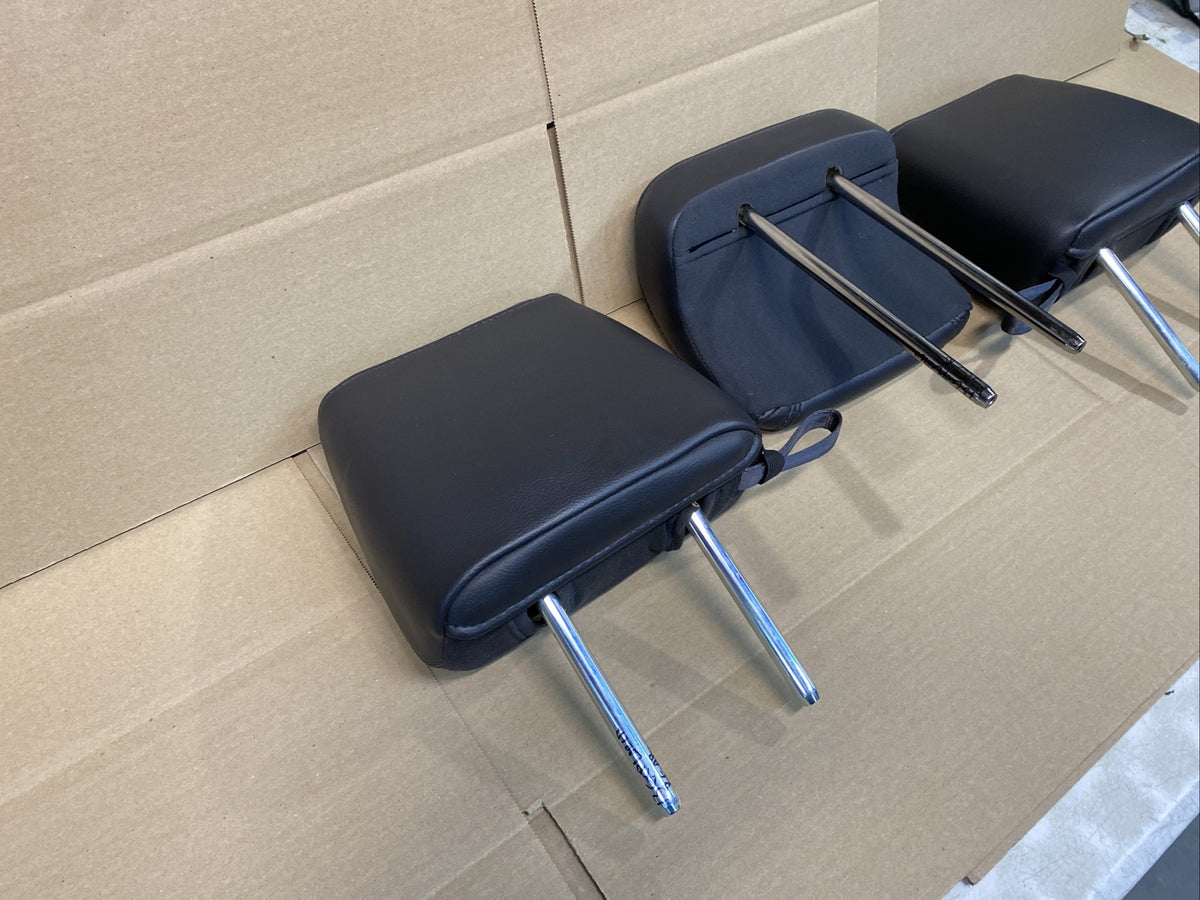 2011 2015 Ford Explorer Back Rear Head Rest Headrest Black Leather Set8