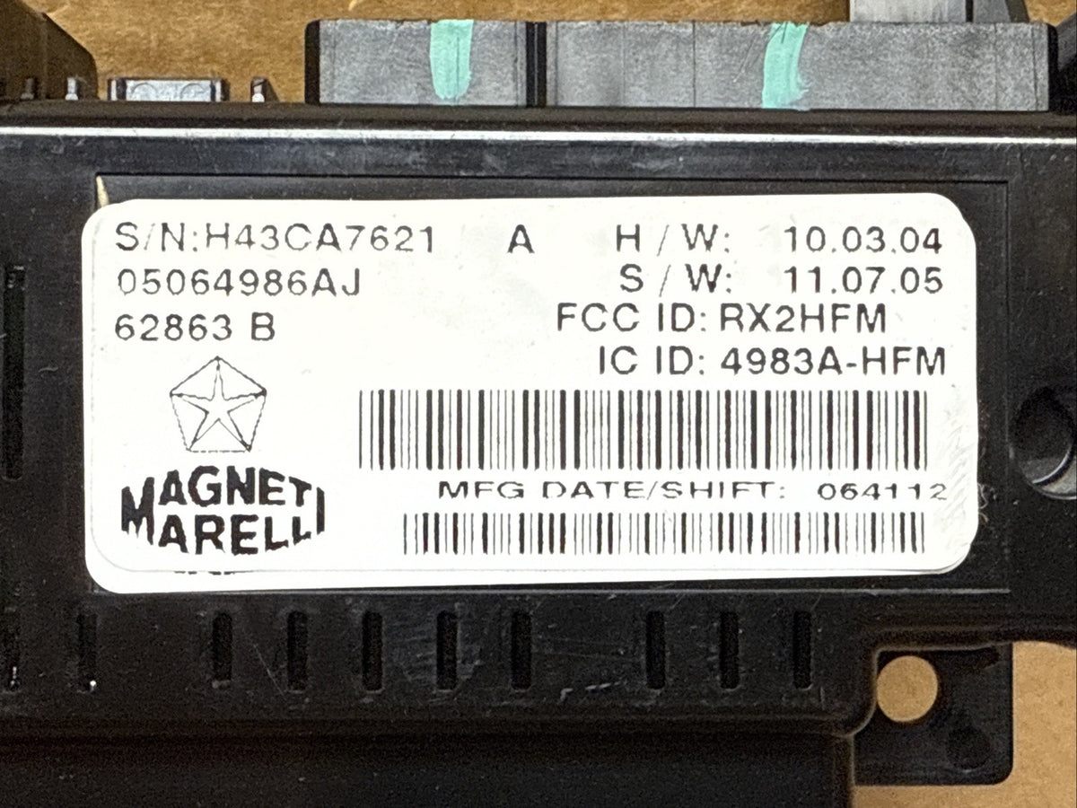 2012 2014 Journey Charger Chrysler 300 Telematic Control Module 05064986AJ1