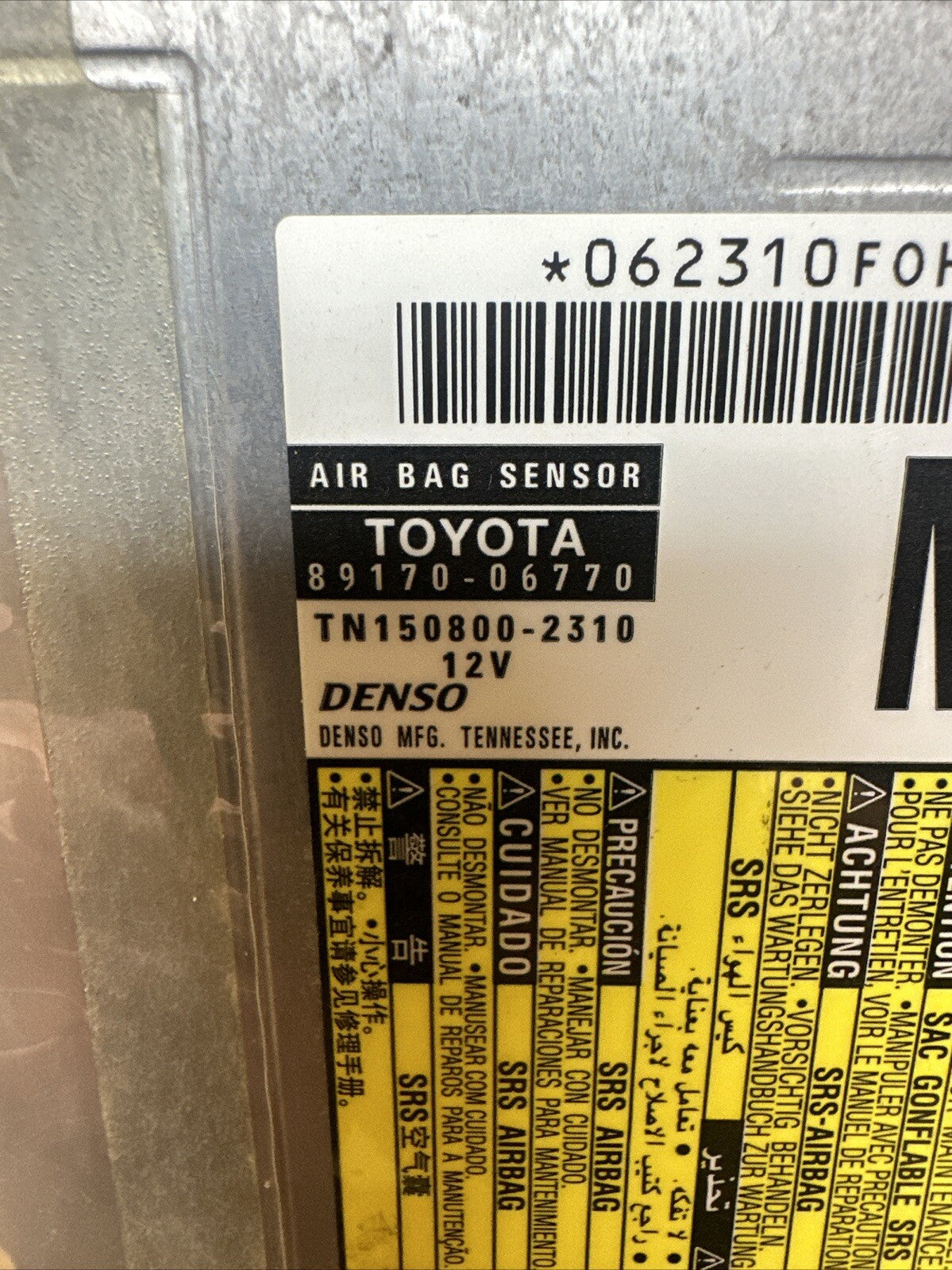 2013 2015 Toyota Camry Air Bag Airbag Control Module Computer 89170 067701