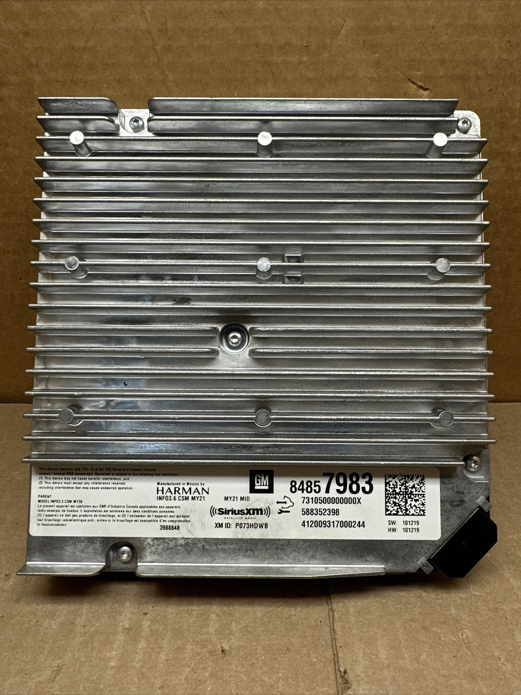 2021 2023 Chevrolet GMC Cadillac Buick OEM Harman Radio Receiver Module 848579830