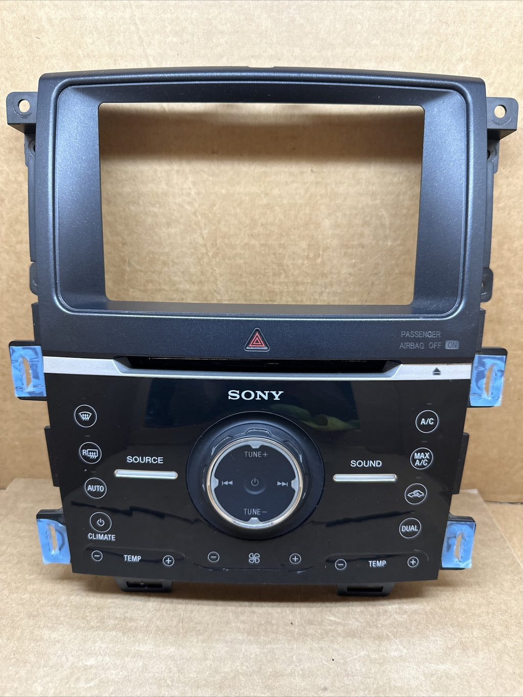 11 14 FORD EDGE 8" Dash Climate Control Radio Panel Bezel SONY CT4T 18A802 CG0