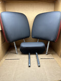 2009 2018 Dodge Ram 1500 Rebel Rear Black Red Leather Head Rest Headrest Set OEM0