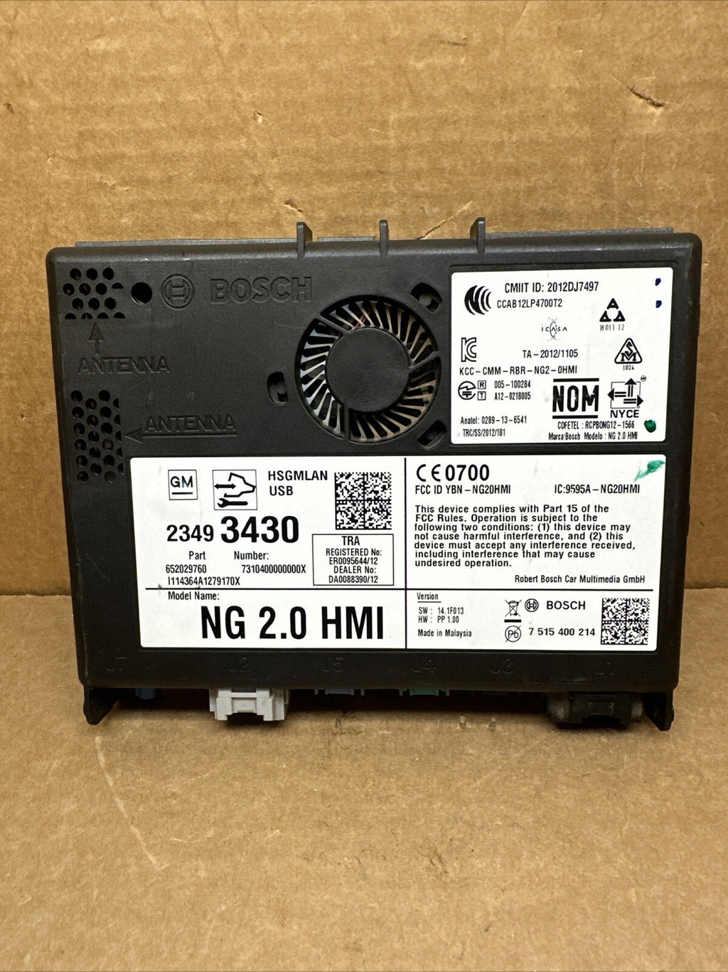 2015 2016 GM HMI Human Machine Interface Control Module 234934300