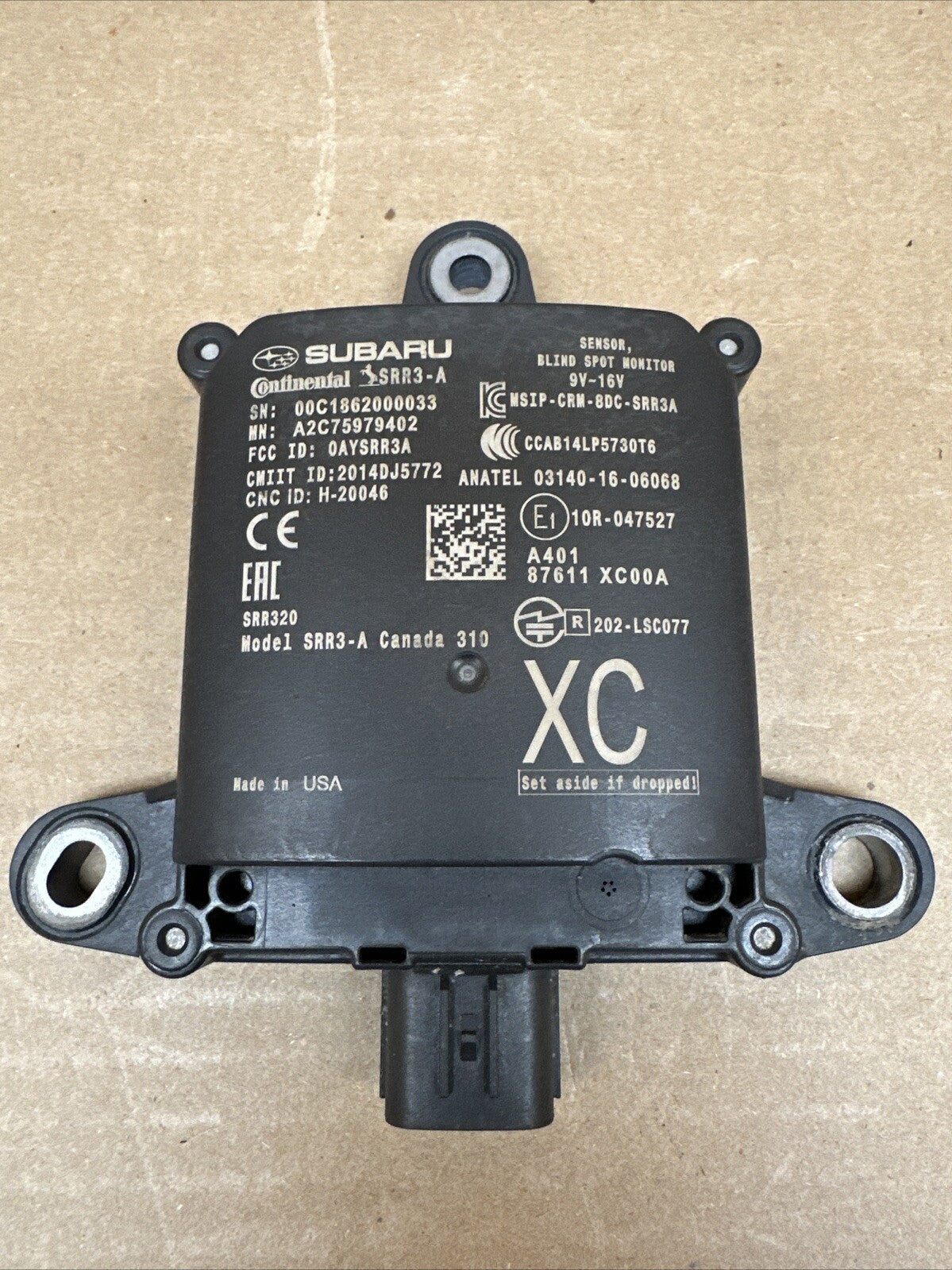 2017 2018 Subaru Impreza Bumper Blind Spot Module Sensor 87611 XC00A0