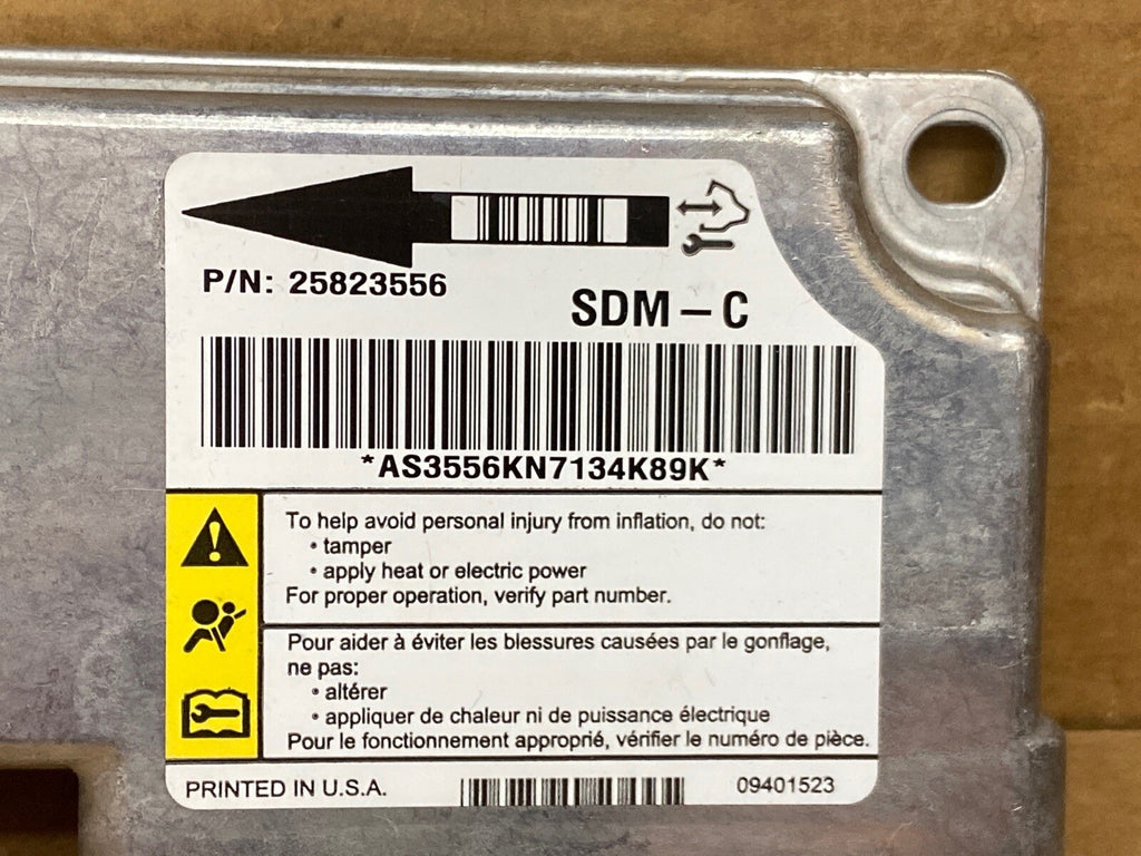 ESCALADE TAHOE SILVERADO SUBURBAN SIERRA AIR BAG AIRBAG CONTROL MODULE 258235561