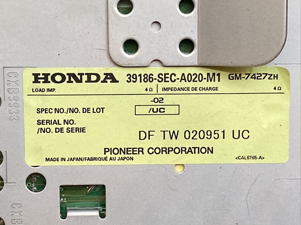 2004 2008 Acura TSX Radio Amp Amplifier OEM 39186 SEC A020 M15