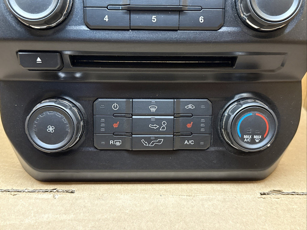 2015 FORD F150 RADIO STEREO CONTROL PANEL W/ TEMPERATURE CONTROL FL3T 18E243 CDJ5