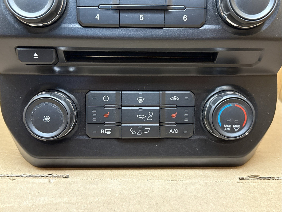 2015 FORD F150 RADIO STEREO CONTROL PANEL W/ TEMPERATURE CONTROL FL3T 18E243 CDJ5