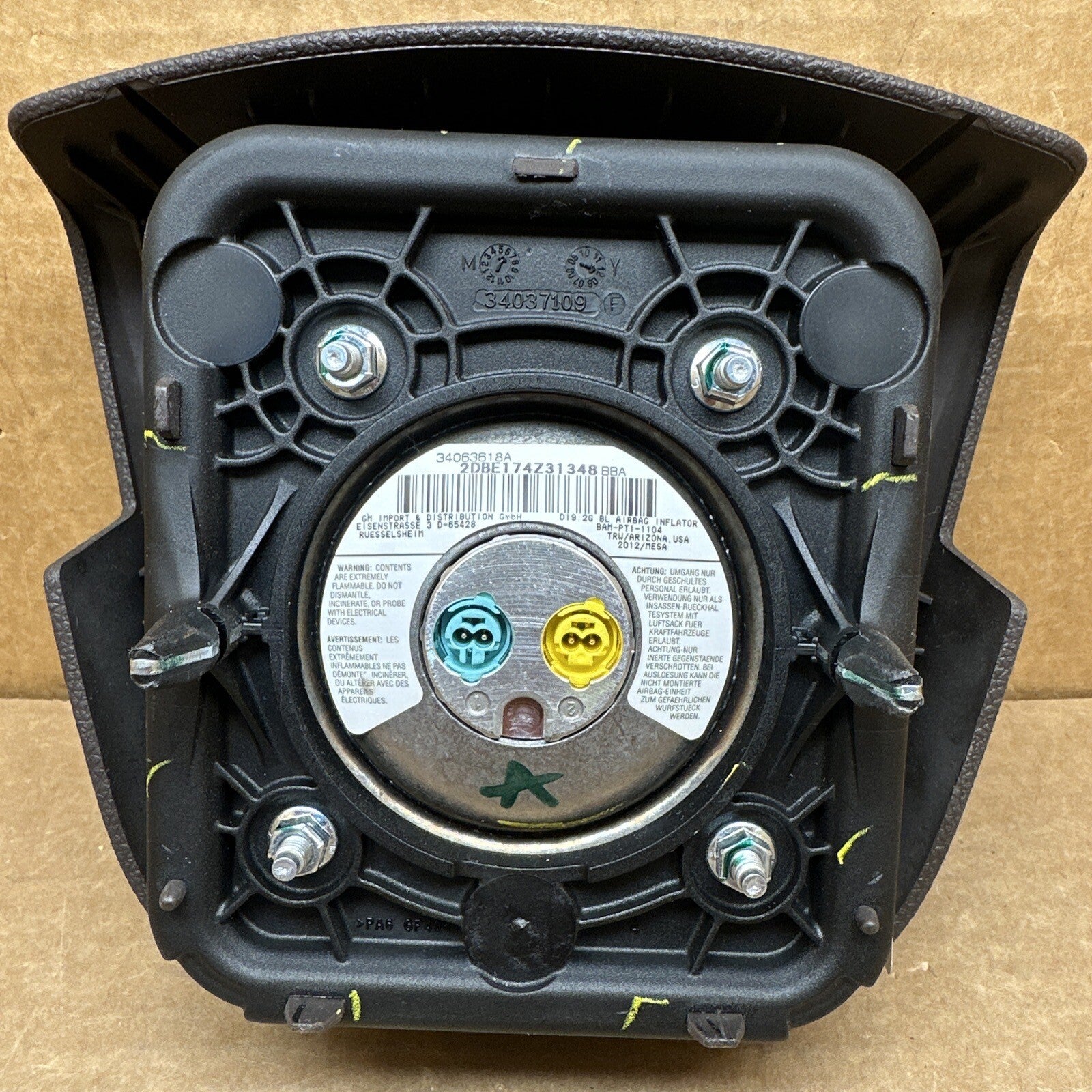 2011 2012 SRX Front Left Driver Side Steering Wheel Air Bag Airbag Brownstone6