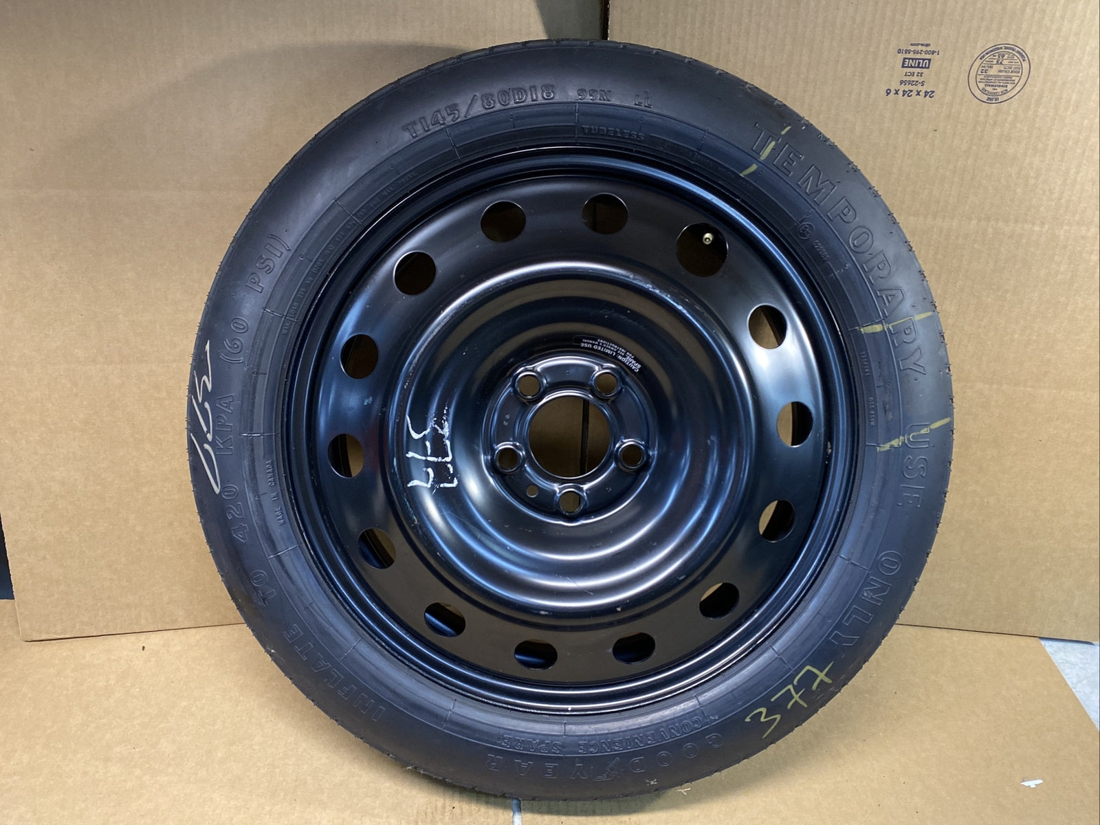 11 20 Dodge Charger Challenger Chrysler 300 18" Steel 18X4 Spare Tire T145/80D180
