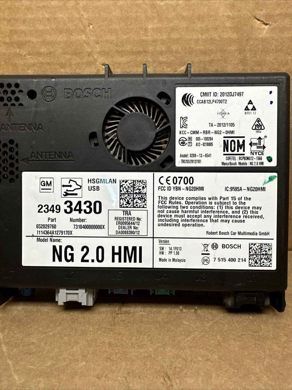 2015 2016 GM HMI Human Machine Interface Control Module 234934301